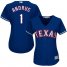 Texas Rangers #1 Elvis Andrus Blue Alternate Womens Stitched MLB Jersey