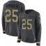 Nike Denver Broncos #25 Melvin Gordon III Anthracite Salute to Service Womens Stitched NFL Limited Therma Long Sleeve Jersey