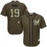 Milwaukee Brewers #19 Robin Yount Green Salute to Service Stitched Youth MLB Jersey