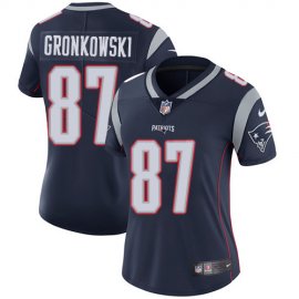 Nike New England Patriots #87 Rob Gronkowski Navy Blue Team Color Womens Stitched NFL Vapor Untouchable Limited Jersey