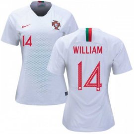 Womens Portugal #14 William Away Soccer Country Jersey