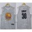 Golden State Warriors #30 Stephen Curry Grey City Light Stitched NBA Jersey