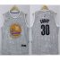 Golden State Warriors #30 Stephen Curry Grey City Light Stitched NBA Jersey
