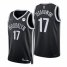 Nike Brooklyn Nets #17 Marcus Zegarowski Black Mens 2021-22 NBA 75th Anniversary Diamond Swingman Jersey – Icon Edition Mens