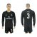 Real Madrid #3 Pepe Away Long Sleeves Soccer Club Jersey