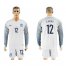 Greece #12 Kapino White Goalkeeper Long Sleeves Soccer Country Jersey