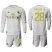 Real Madrid #28 Vinicius Jr. White Home Long Sleeves Soccer Club Jersey