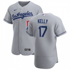 Los Angeles Dodgers #17 Joe Kelly Mens Nike Gray Road 2020 Authentic Team MLB Jersey