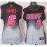 Cheap Women Miami Heat 6 LeBron James Black Grey Revolution 30 Swingman NBA Jerseys