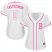 Boston Red Sox #8 Carl Yastrzemski White/Pink Fashion Womens Stitched MLB Jersey