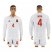 Spain #4 Bartra White Away Long Sleeves Soccer Country Jersey