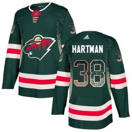 Adidas Minnesota Wild #38 Ryan Hartman Green Home Authentic Drift Fashion Stitched NHL Jersey