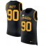 Nike Pittsburgh Steelers #90 T. J. Watt Black Team Color Mens Stitched NFL Limited Rush Tank Top Jersey
