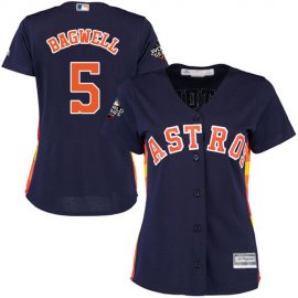 Houston Astros #5 Jeff Bagwell Navy Blue Alternate 2019 World Series Bound Womens Stitched MLB Jersey