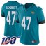 Nike Jacksonville Jaguars #47 Joe Schobert Teal Green Alternate Mens Stitched NFL 100th Season Vapor Untouchable Limited Jersey