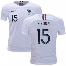 France #15 NZonzi Away Kid Soccer Country Jersey