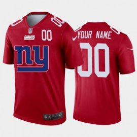 New York Giants Custom Red Mens Nike Big Team Logo Player Vapor Limited NFL Jersey