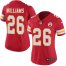 Nike Kansas City Chiefs #26 Damien Williams Red Team Color Womens Stitched NFL Vapor Untouchable Limited Jersey