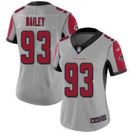 Nike Atlanta Falcons #93 Allen Bailey Silver Womens Stitched NFL Limited Inverted Legend Jersey