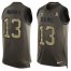 Nike Los Angeles Rams #13 Kurt Warner Green Mens Stitched NFL Limited Salute To Service Tank Top Jersey