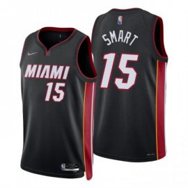 Nike Miami Heat #15 Javonte Smart Black Mens 2021-22 NBA 75th Anniversary Diamond Swingman Jersey – Icon Edition Mens