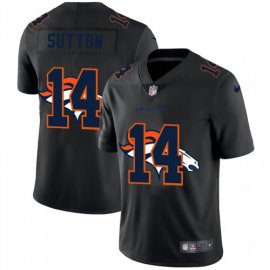 Denver Broncos #14 Courtland Sutton Mens Nike Team Logo Dual Overlap Limited NFL Jersey Black