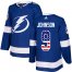 Adidas Tampa Bay Lightning #9 Tyler Johnson Blue Home Authentic USA Flag Stitched NHL Jersey