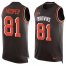 Nike Cleveland Browns #81 Austin Hooper Brown Team Color Mens Stitched NFL Limited Tank Top Jersey