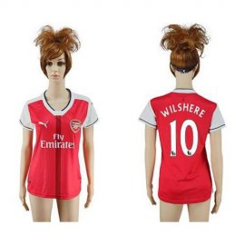 Womens Arsenal #10 Wilshere Home Soccer Club Jersey