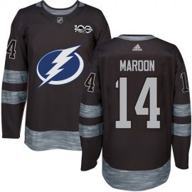 Adidas Tampa Bay Lightning #14 Pat Maroon Black 1917-2017 100th Anniversary Stitched NHL Jersey