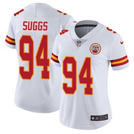 Nike Kansas City Chiefs #94 Terrell Suggs White Womens Stitched NFL Vapor Untouchable Limited Jersey