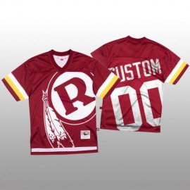 NFL Washington Redskins Custom Red Mens Mitchell & Nell Big Face Fashion Limited NFL Jersey