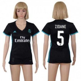 Womens Real Madrid #5 Zidane Away Soccer Club Jersey