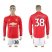 Manchester United #38 Tuanzebe Red Home Long Sleeves Soccer Club Jersey