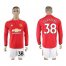 Manchester United #38 Tuanzebe Red Home Long Sleeves Soccer Club Jersey