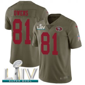 Nike San Francisco 49ers #81 Jordan Matthews Olive Super Bowl LIV 2020 Mens Stitched NFL Limited 2017 Salute To Service Jersey
