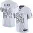 Nike Las Vegas Raiders #24 Marshawn Lynch White Mens Stitched NFL Limited Rush Jersey