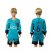 Barcelona #6 Xavi SEC Away Long Sleeves Kid Soccer Club Jersey