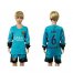 Barcelona #6 Xavi SEC Away Long Sleeves Kid Soccer Club Jersey