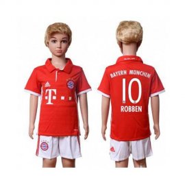 Bayern Munchen #10 Robben Home Kid Soccer Club Jersey
