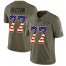 Nike New York Jets #77 Mekhi Becton Olive/USA Flag Mens Stitched NFL Limited 2017 Salute To Service Jersey