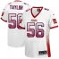 Nike New York Giants #56 Lawrence Taylor White Womens Stitched NFL Elite Drift Fashion Jersey