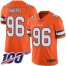 Nike Denver Broncos #96 Shelby Harris Orange Mens Stitched NFL Limited Rush 100th Season Jersey