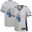 Nike Dallas Cowboys #4 Dak Prescott Grey Womens Stitched NFL Elite Drift Fashion Jersey