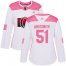 Adidas Ottawa Senators #51 Artem Anisimov White/Pink Authentic Fashion Womens Stitched NHL Jersey