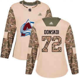 Adidas Colorado Avalanche #72 Joonas Donskoi Camo Authentic 2017 Veterans Day Womens Stitched NHL Jersey