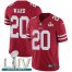 Nike San Francisco 49ers #20 Jimmie Ward Red Super Bowl LIV 2020 Team Color Youth Stitched NFL Vapor Untouchable Limited Jersey