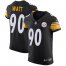 Nike Pittsburgh Steelers #90 T. J. Watt Black Team Color Mens Stitched NFL Vapor Untouchable Elite Jersey