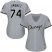 Chicago White Sox #74 Eloy Jimenez Grey Road Womens Stitched MLB Jersey