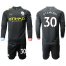 Manchester City #30 Otamendi Away Long Sleeves Soccer Club Jersey